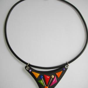 Triangle (multicolore) - Vente en ligne de bijoux fimo