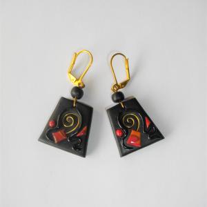 Boucles trapèze (éole) - Vente en ligne de bijoux fimo