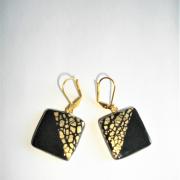 Boucles carrées (moitié doré , noir)