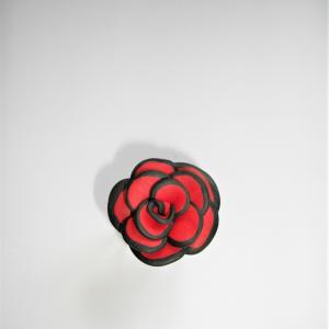 Bague rose (rouge et noir) - Vente en ligne de bijoux fimo