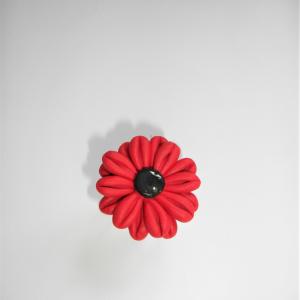 Bague marguerite (rouge) - Vente en ligne de bijoux fimo