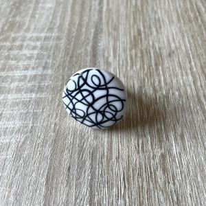 ronde (enchevêtrement)noir et blanc) - Vente en ligne de bijoux fimo