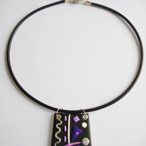 Trapèze miro (mauve) - Vente en ligne de bijoux fimo