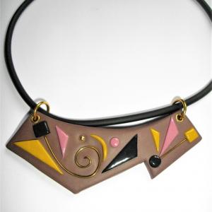 Romance (marron et ocre) - Vente en ligne de bijoux fimo