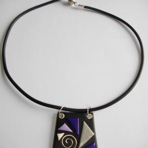 Trapèze éventail (mauve) - Vente en ligne de bijoux fimo