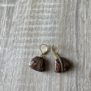 Boucles( effet bois ) - Vente en ligne de bijoux fimo