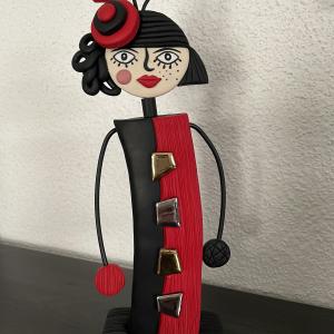 Rétro chic (rouge et noir) - Vente en ligne de bijoux fimo