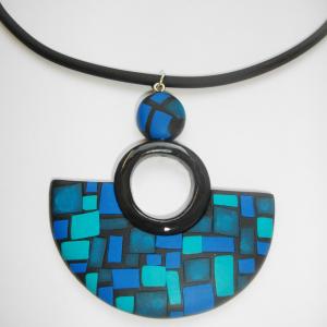 Demi lune mosaique - Vente en ligne de bijoux fimo