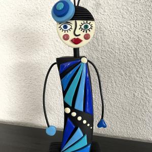 figurine (rétro bleu) - Vente en ligne de bijoux fimo