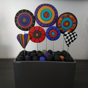 Fleurs (multicolore) - Vente en ligne de bijoux fimo