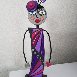 Figurine (rétro mauve) - Vente en ligne de bijoux fimo