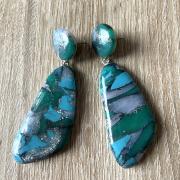 boucles pendantes (turquoise)