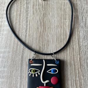 Carré visage (mat) - Vente en ligne de bijoux fimo